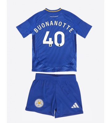 Leicester City Facundo Buonanotte #40 Primera Equipación Niños 2024-25 Manga Corta (+ Pantalones cortos)